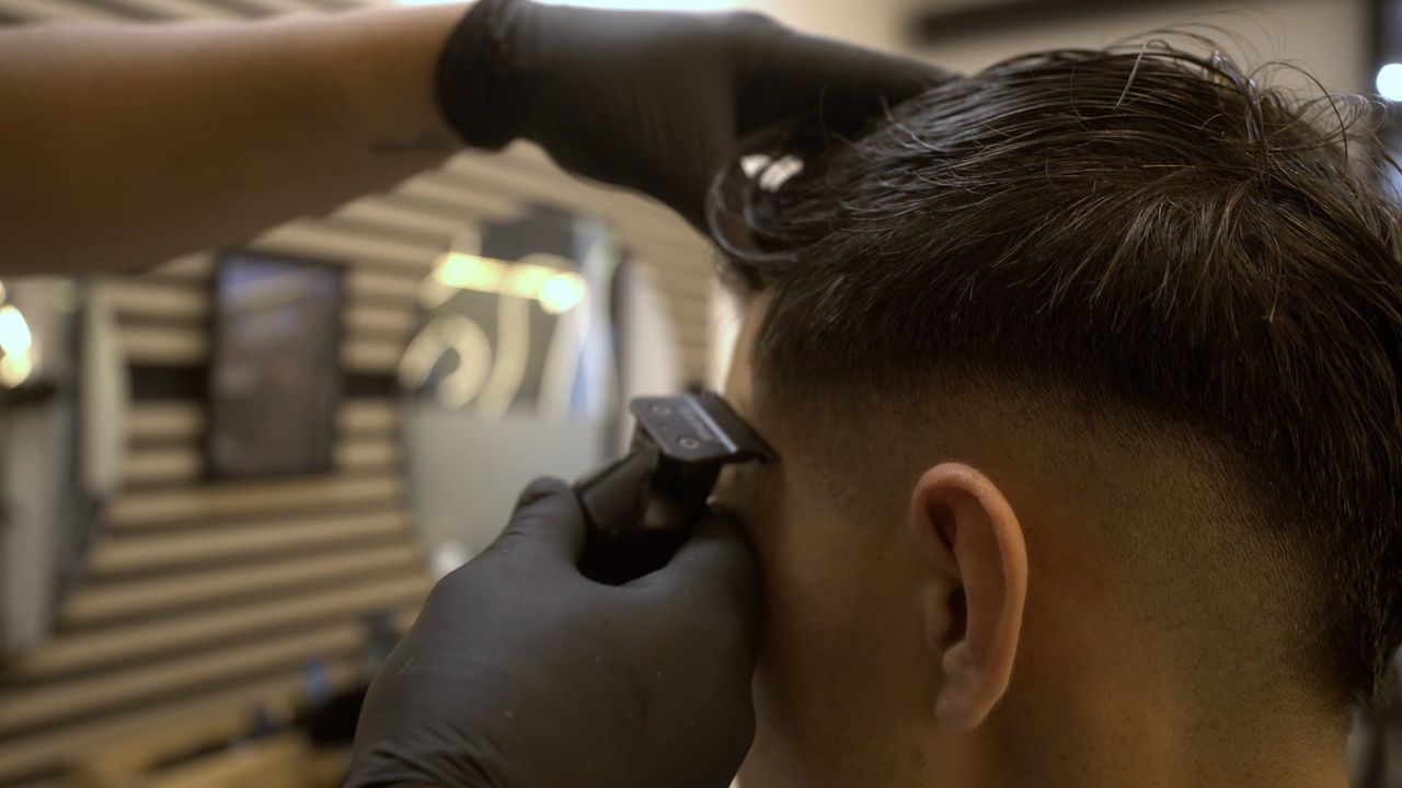 Degradado trabajado con máquina